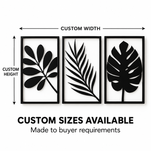 Handcrafted Botanical <b>Wall</b> <b>Art</b> Set of 3 Black Framed <b>Leaf</b> <b>Wall</b> Decor Wholesale OEM ODM Bulk - Product Image 3