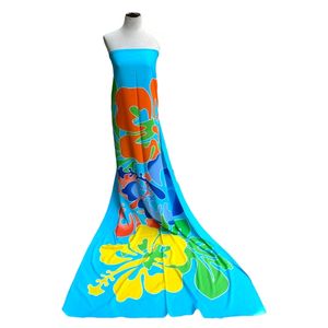 Adornos florales pintados a mano 100% Rayon Bali Pareo Beach Sarong Selecciones de colores amplios Estilo de una pieza - Product Image 1