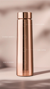 ขวดน้ำทองแดงแท้ทรงคลาสสิกจาก PERFECT ENTERPRISES ฝาปิดกันรั่ว เป็นมิตรกับสิ่งแวดล้อม ใช้ซ้ำได้ ความจุขนาดใหญ่ เหมาะสำหรับการเดินทางและออกกำลังกาย - Product Image 5