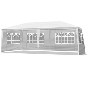 Outdoor Wedding Gazebo White 10FT X 20FT PVC <b>Canopy</b> <b>Tent</b> with 4 Removable Sidewalls Waterproof for Big Events and Parties - Product Image 2