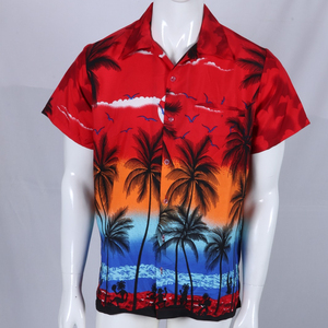 Summer fashion polyester cotton hawaiian <b>shirt</b> <b>men</b> <b>shirts</b> for <b>men</b> casual <b>shirts</b> for <b>beach</b> and home wear - Product Image 1