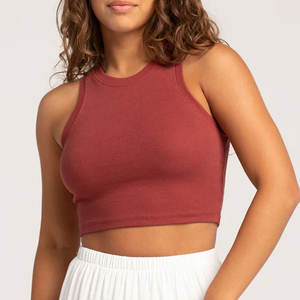 เสื้อแขนกุดระบายอากาศได้ดี เหมาะสำหรับใส่เป็นเลเยอร์ ทรงเข้ารูปแบบครอป สายคล้องไหล่กว้าง - Product Image 1