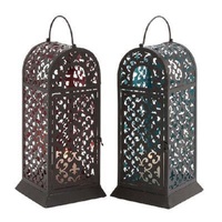 Nouvelle Arrivée Lanterne Marocaine Dorée en Fer Porte-Bougie Suspendu Décoration Maison Personnalisable Métal Découpé Fait Main Écologique