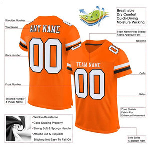 Maillot de football américain personnalisé de qualité supérieure avec nom et logo, impression numérique, service OEM - Product Image 3