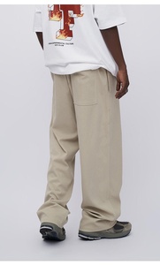 Men's Cotton Sweatpants Elastic Waist <b>Drawstring</b> Casual Loose Fit Breathable Autumn <b>Trousers</b> - Product Image 6