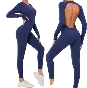 Conjunto Deportivo Reversible de Alta Elasticidad para Mujer, Talla Grande, con Cinturón Decorativo, para Yoga y Ejercicio - Product Image 1