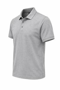 Polo homme à manches courtes en coton, coupe classique, boutonné, design uni, tissu jersey respirant - Product Image 3