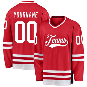 Jersey de Hockey sobre Hielo Transpirable de Secado Rápido, Diseño Personalizado Ajustado Informal de Manga Larga con Impresión por Transferencia de Calor, Ropa Deportiva para Equipos - Product Image 4