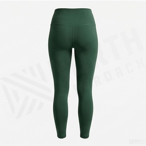 High Waist Seamless Women's <b>Leggings</b> Full Length Solid <b>Green</b> Stretch Breathable Knitted Yoga Pants All Seasons Comfortable Fit - Product Image 2