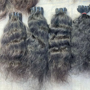 Extensiones de Cabello Virgen Indio 100% Natural de Primera Calidad, 20'', Rizado, de un Solo Donante, con Doble Trama Cosida a Máquina, Venta al Por Mayor - Product Image 1