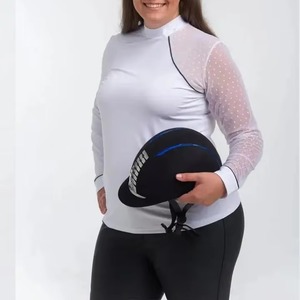 Chemises de concours équestres pour femmes, hauts de compression pour l'équitation, vêtements d'équitation en promotion, chemises de compétition pour dames - Product Image 3