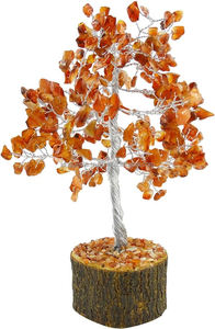Venta al por mayor de piedras preciosas de cornalina roja natural de primera calidad, 300 chips, árbol hecho a mano, estilo M-SEAL Love, decoración Feng Shui para el hogar - Product Image 5