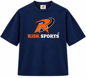 T-shirt en jersey bleu uni à logo sportif, manches courtes, col rond, en coton, personnalisable pour équipe, vêtements de sport - Product Image 1