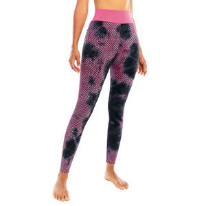 Leggings de sport noirs taille haute pour femmes, pantalons de yoga respirants avec fermeture élastique à la taille, en satin AND1 - Product Image 1