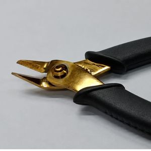 Premium Gold Double Spring <b>Flush</b> <b>Cutter</b> Pliers High Quality Stainless Steel Precision Side Cutting Jewelry Black Gold Finish for - Product Image 1
