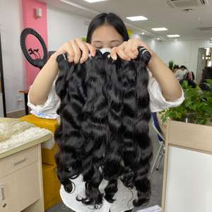 Venta al por mayor vietnamita Virgen Natural recto Remy extensiones de cabello humano para las mujeres de Vietnam tejido de pelo - Product Image 1