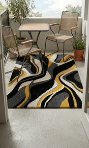 Tapis rectangulaire 100 % laine tufté à la main, couleur unie, élégance moderne, résistant aux taches, rembourré, pour salle à manger, couloir/entrée - Product Image 5