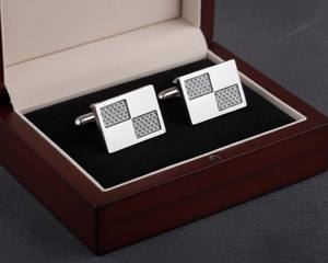 Mancuernillas Personalizadas de Lujo para Hombre |   Mancuernillas de Acero Inoxidable y Plata de Ley 925 |   Joyería al por mayor para puños de camisa de negocios y bodas - Product Image 2