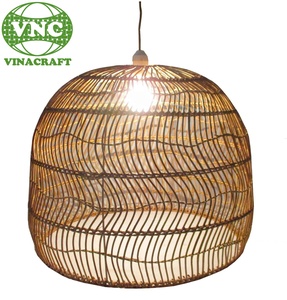 Lampe en rotin d'intérieur sûre, naturelle et écologique avec abat-jour amovible pour l'organisation du rangement à domicile - Product Image 4