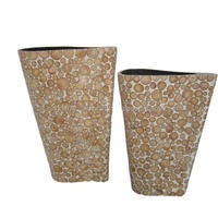 Pot de fleurs vintage en céramique écologique nacre, prix compétitif, Vietnam, pour intérieur