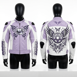 Veste de course en cuir de qualité professionnelle avec protections homologuées CE pour la conduite à haute vitesse sur circuit, design personnalisé par sublimation - Product Image 5