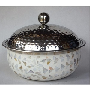 Marmite en acier avec casserole incrustation de nacre en acier inoxydable marmite de service marmite de table - Product Image 5