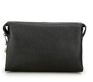 Sac à main en cuir noir Fazmax Corporation avec sangle de poignet et fermeture à bouton pression, design décontracté, modèle A19 - Product Image 4