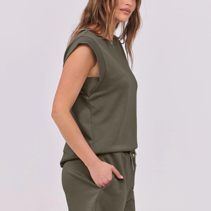 Conjunto de 2 Piezas de Pantalones Cortos Formales de Invierno para Mujer, Manga Corta, Talla Grande, Última Moda en Ropa - Product Image 2