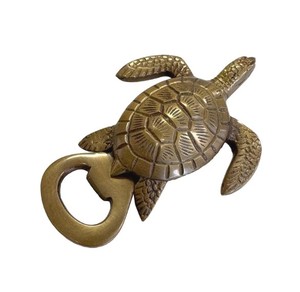 Abridor de Botellas con Forma de Tortuga, Abridor de Cerveza Metálico, Abridor de Botellas de Latón, Decoración Náutica, Accesorios para Bar en Casa - Product Image 4