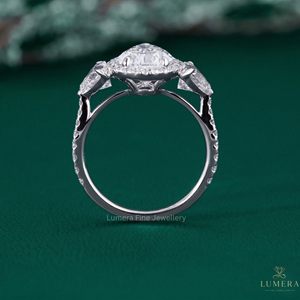 Anillo de Diamantes Premium con Forma de Corazón y Corte Redondo, Color DE, Claridad VVS VS1, Joyería Artesanal Personalizada, Suministro al por Mayor de Fábrica - Product Image 3