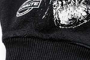 Sweat à capuche unisexe tendance en polaire avec imprimé graphique tête de mort sombre, coupe ample, style punk streetwear, avec poche, tissu 350g, vêtement automne-hiver - Product Image 4