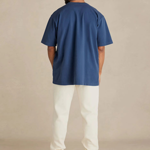 Camisetas de algodón grueso personalizadas de 250 GSM para hombre, cuello redondo, estilo urbano, venta al por mayor, proveedor de marca privada, EE. UU. - Product Image 2