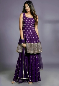 Conjunto de Salwar Kameez de Rayón para Mujer KV, Ropa Tradicional para Fiestas, Sin Arrugas - Product Image 2