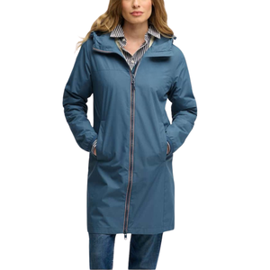 Wholesale Unisex Casual Zipper <b>Thin</b> Long Hooded <b>Waterproof</b> Windbreaker Soft Shell <b>Jacket</b> with Two Side Pockets - Product Image 4