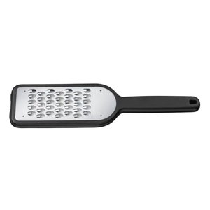 Râpe de cuisine noire portative en acier inoxydable avec lame tranchante, poignée ergonomique et couvercle pour râper le fromage, les légumes et les fruits - Product Image 3