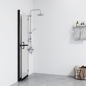 39.4 pieghevole \ "x74.8 \" cabina doccia a parete con schermo da bagno in vetro smerigliato - Product Image 3