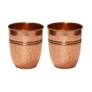 Verres à vin sans pied en cuivre pur, martelés à la main, en forme de baril, sans poignée, pour cocktails Moscow Mule, pour bar. - Product Image 4