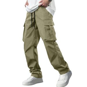 Cargo Jogger Pants for Men's Wholesale Custom 100% Cotton Canvas Lightweight Casual Plain OEM Pockets Breathable Long - Product Image 2