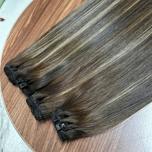 Extensiones de cabello virgen de Piano recto de hueso humano vietnamita cabello crudo solo donante rizado Clip-In Ins cinta precio al por mayor - Product Image 6