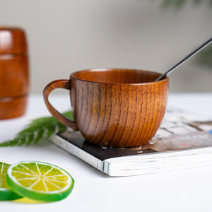 Mug à boire moderne en bois massif de haute qualité, réutilisable, écologique, pour café, thé, bière, durable, artisanal, pour les voyages - Product Image 3
