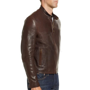 Veste d'hiver en cuir véritable de haute qualité pour hommes, offrant confort, chaleur et un attrait intemporel. - Product Image 4