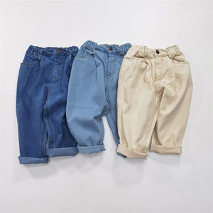 Jeans de Mezclilla para Niños, Primavera-Otoño, Color Blanco Claro, Corte Holgado, 100% Algodón Ecológico, Servicio OEM/ODM - Product Image 4