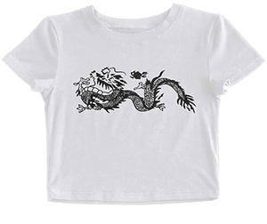 ผู้ผลิต OEM ขายส่งเสื้อครอปเด็กผู้หญิงคุณภาพสูง ผ้าฝ้าย ลายกราฟิกทันสมัย สำหรับเด็กผู้หญิง เสื้อยืดคอกลมแขนสั้นสำหรับฤดูร้อน - Product Image 5