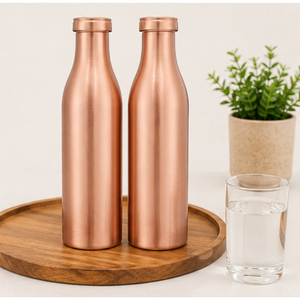 Botella de Agua de Cobre Puro de Calidad de Exportación para Beneficios Ayurvédicos para la Salud, a Prueba de Fugas, sin Costuras, para Yoga, Gimnasio y Oficina - Product Image 4