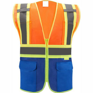 Chaleco de Seguridad Reflectante Impermeable de Alta Visibilidad ANSI Clase 1 EN ISO 20471 Clase 2 para Trabajos de Construcción con Múltiples Bolsillos - Product Image 2