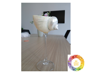 แก้วเปลือกหอยคุณภาพส่งออก แก้วเปลือกหอยคุณภาพสูง ทำด้วยมือจากเปลือกหอยธรรมชาติ สำหรับงานปาร์ตี้และงานแต่งงาน - Product Image 4