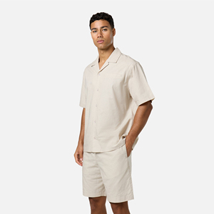 Conjunto de Camiseta Oversize para Hombre con Hombros Caídos, Personalizable con Logotipo, Transpirable, de Verano, de Algodón, Estilo Urbano, Vintage, de Lujo, Conjuntos Lisos para Hombre - Product Image 4
