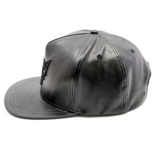 Gorra de Béisbol de Cuero Negra de 5 Paneles con Visera Ajustable y Caracteres en Relieve, Unisex, para Bebés, Uso en Exteriores - Product Image 6