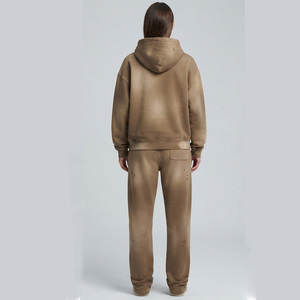 Joggers vintage délavés personnalisés pour femmes, pantalons de survêtement décontractés coupe ample en mélange de coton, style streetwear, bas de tenue tendance - Product Image 5