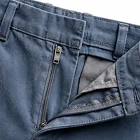 AMKOOR ENTERPRISES Celana Chino Katun Biru Pria, Regular Fit, Panjang Penuh, Kasual, Bernapas, Berat Sedang, Gaya Musim Semi, Cepat Kering